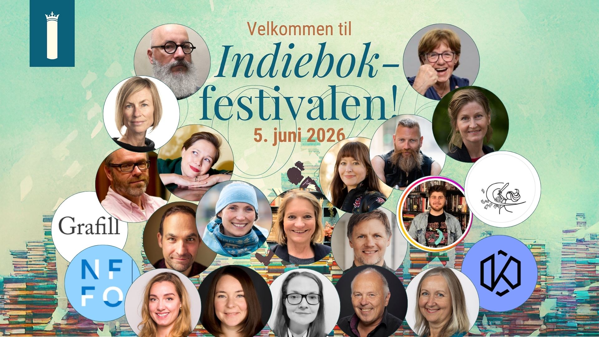 Indiebokfestivalen 2026 - arrangementbilde inkludert de som skal på scenen